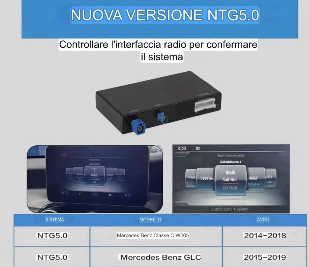 Modulo Carplay Mercedes-Benz Ntg 5.0 Plug And Play C-class,GLC/S, W205, W253