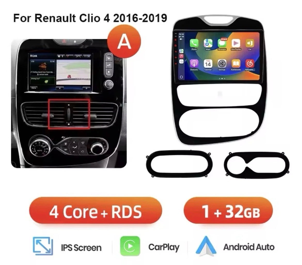 Autoradio android renault clio 4 wireless carplay, android auto, (2012-2016) (2016-2019) 1+32GB