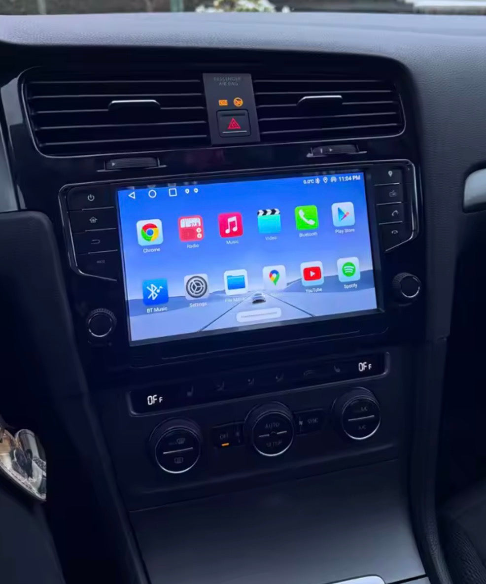 Autoradio android Volkswagen Golf 7 Mk7 (2013-2017) wireless carplay android auto, nero lucido