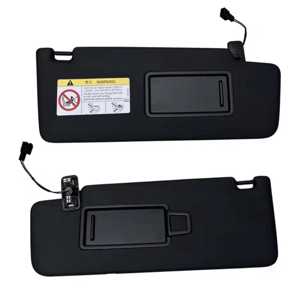 Alette Parasole Volkswagen Golf 7 Passat B8 CC Jetta Pannello Con Specchio nero/grigio