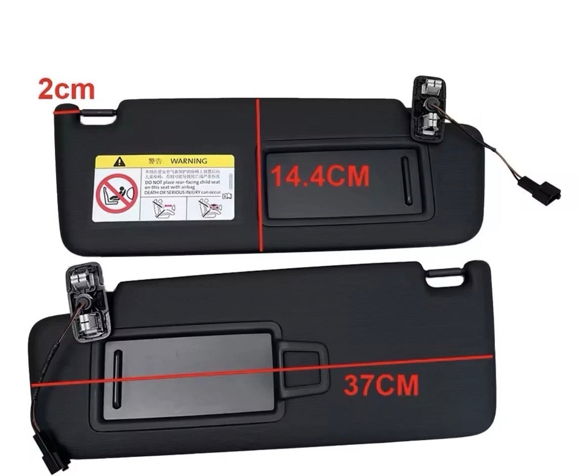 Alette Parasole Volkswagen Golf 7 Passat B8 CC Jetta Pannello Con Specchio nero/grigio